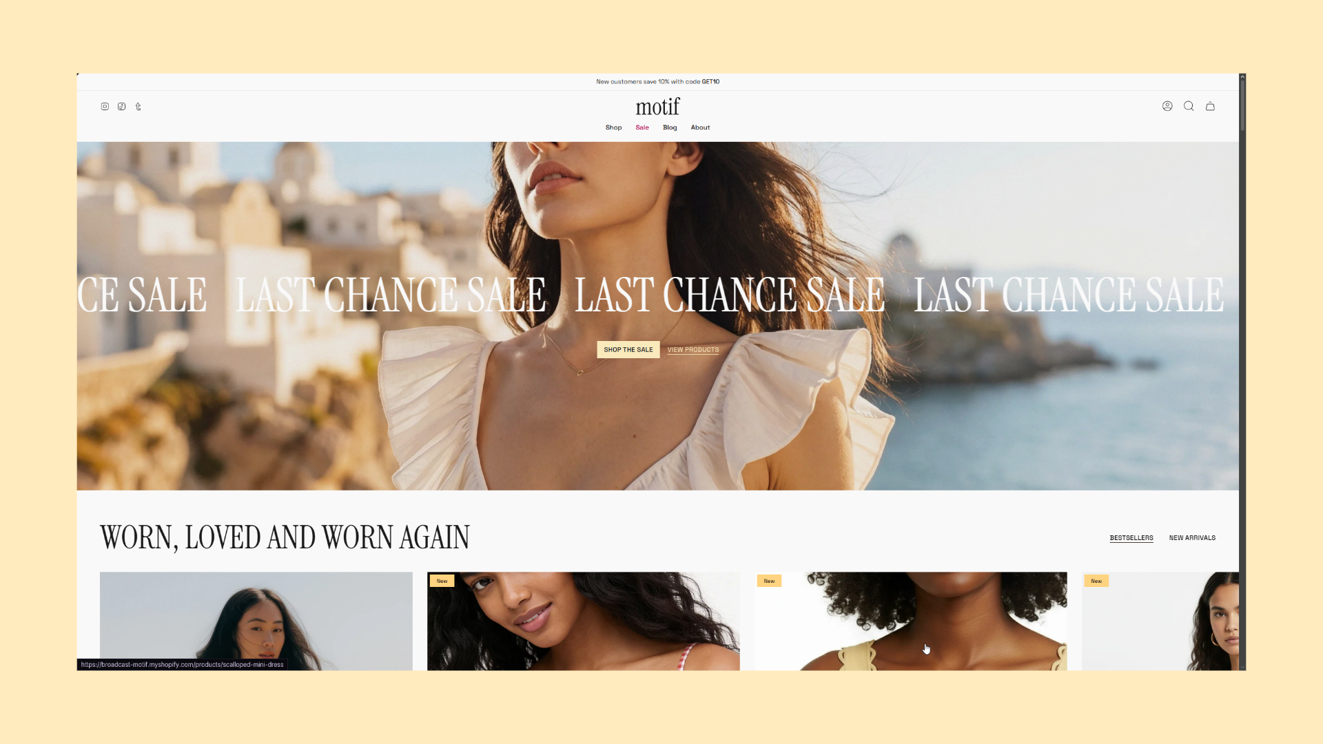 Broadcast new motif preset